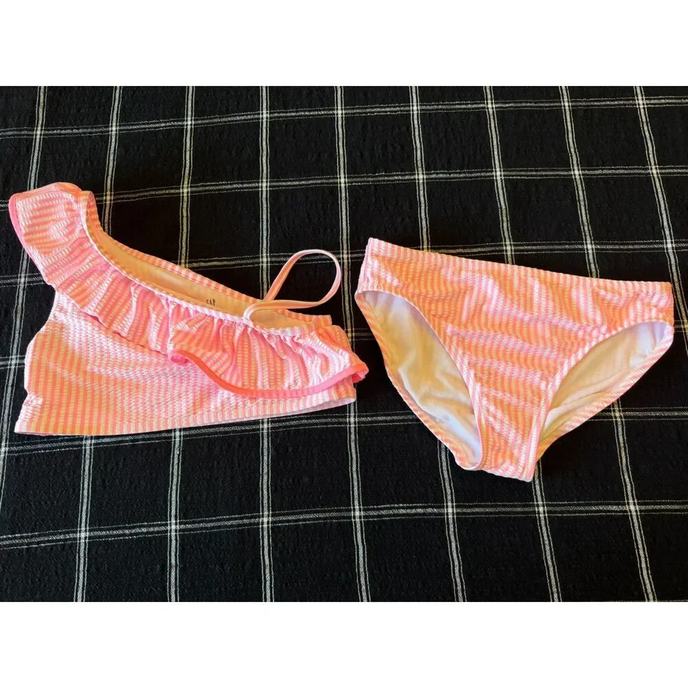 Bright Pink And White Gap Kids Swimsuit Size XL 14/16